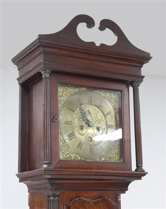 Jno. Ratcliffe, Chester. A George III mahogany eight day longcase clock, 7ft 3in.